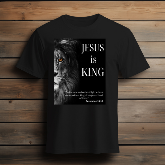 Faith-Inspiring Unisex T-Shirt, Jesus is King Tee, Christian Apparel, Spiritual Gift, Inspirational Clothing, Bible Verse Shirt