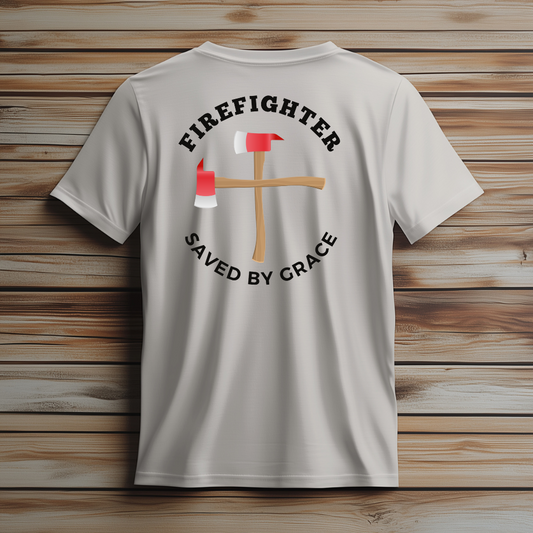 Firefighter saved by grace tee