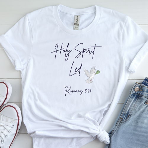 Holy Spirit Led – Romans 8:14 Faith Tee