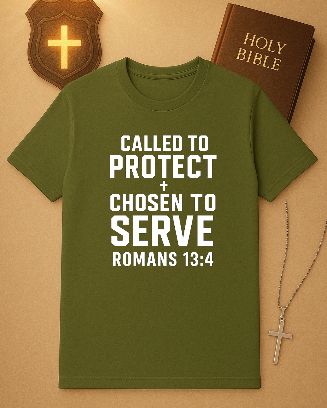 Called to Protect + Chosen to Serve” T-Shirt – Romans 13:4