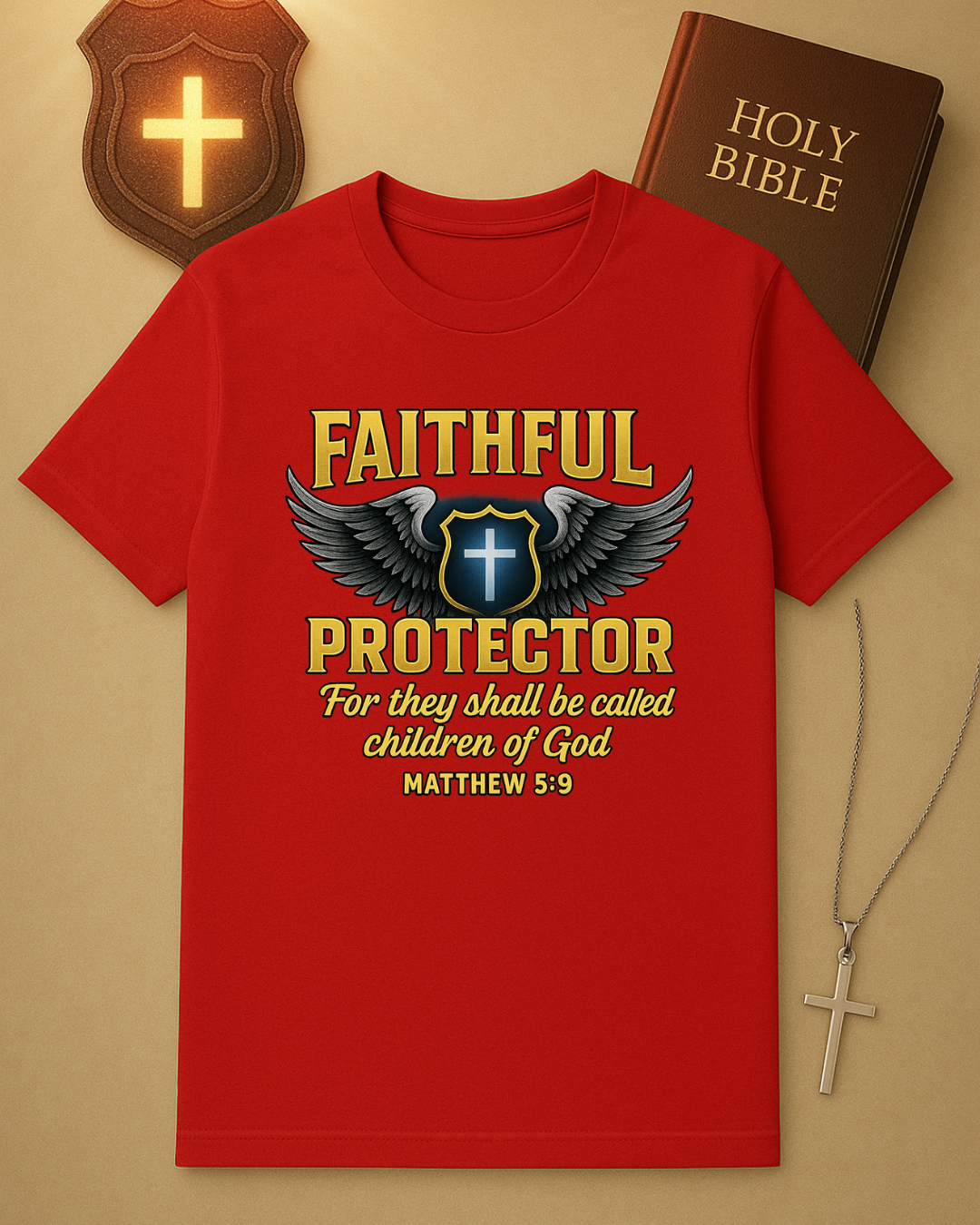 π Faithful Protector β Matthew 5:9 T-Shirt βοΈ