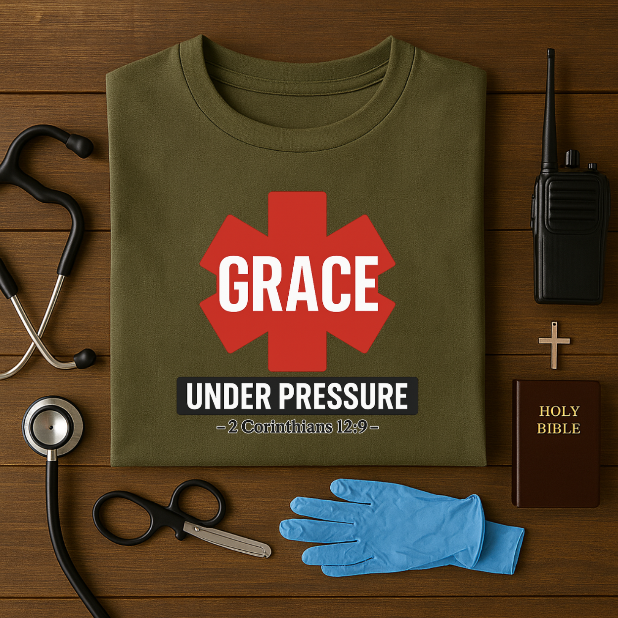 Grace Under Pressure – Christian First Responder Tee