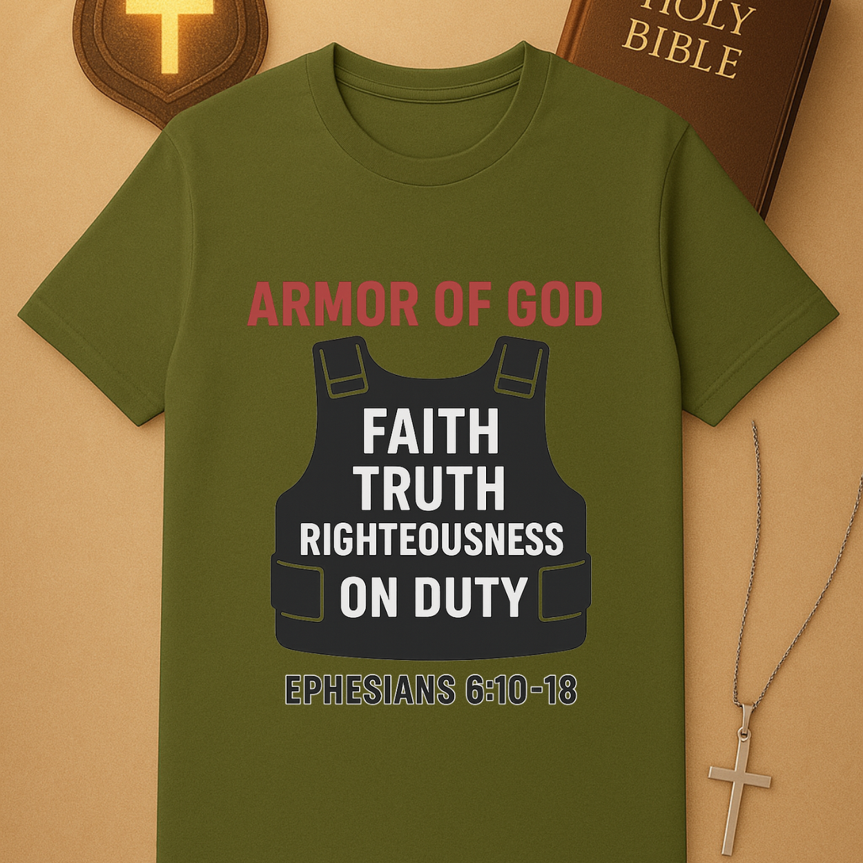 Armor of God – Ephesians 6:10–18 Police Officer Tee