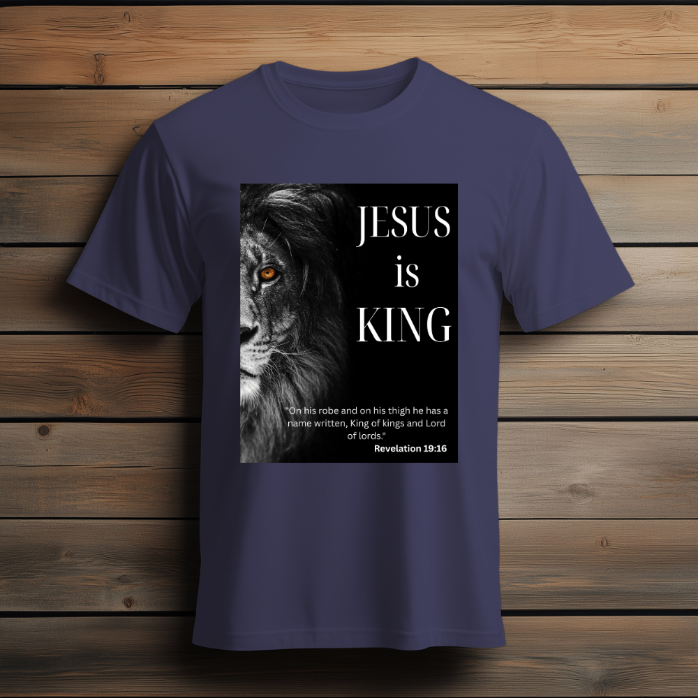 Faith-Inspiring Unisex T-Shirt, Jesus is King Tee, Christian Apparel, Spiritual Gift, Inspirational Clothing, Bible Verse Shirt
