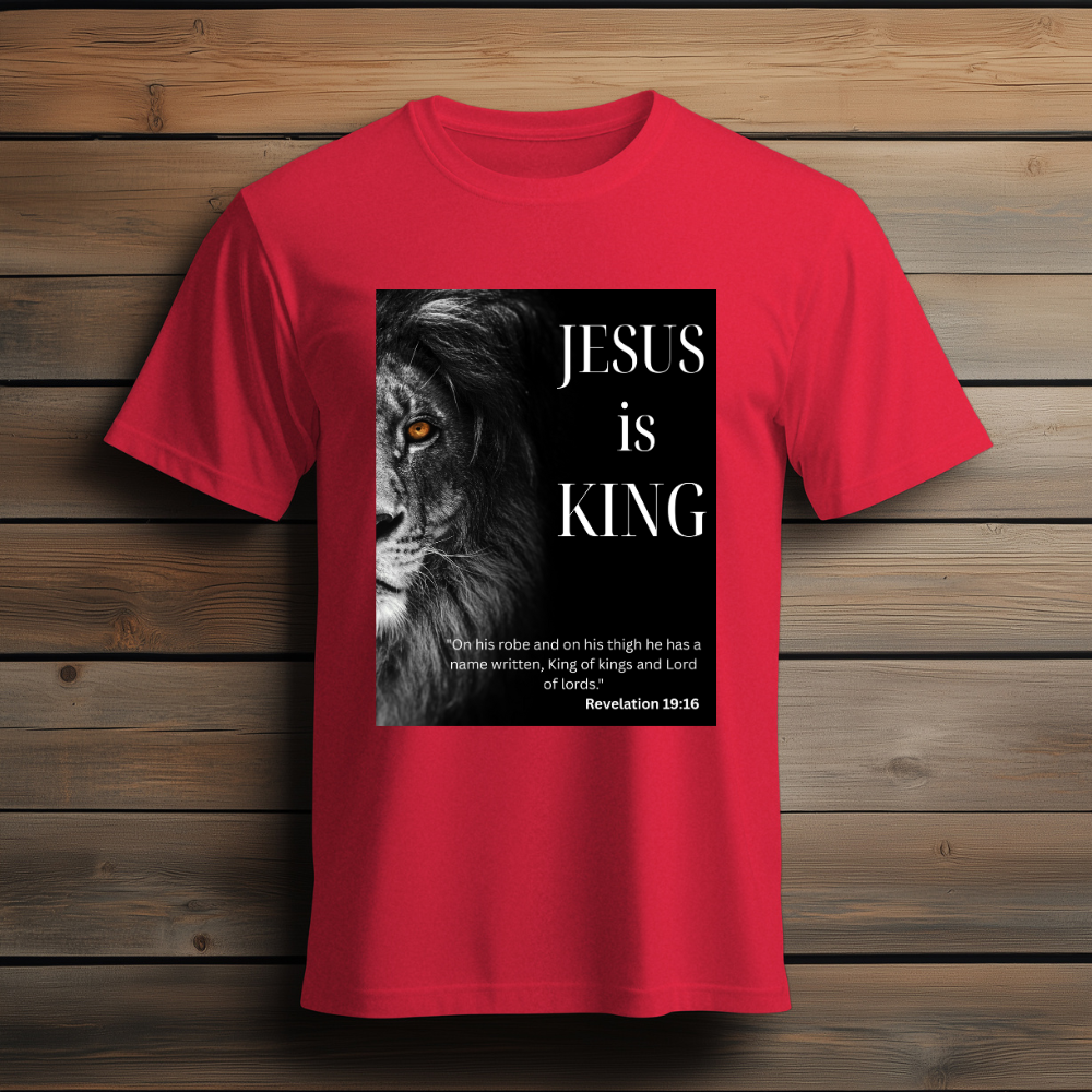 Faith-Inspiring Unisex T-Shirt, Jesus is King Tee, Christian Apparel, Spiritual Gift, Inspirational Clothing, Bible Verse Shirt