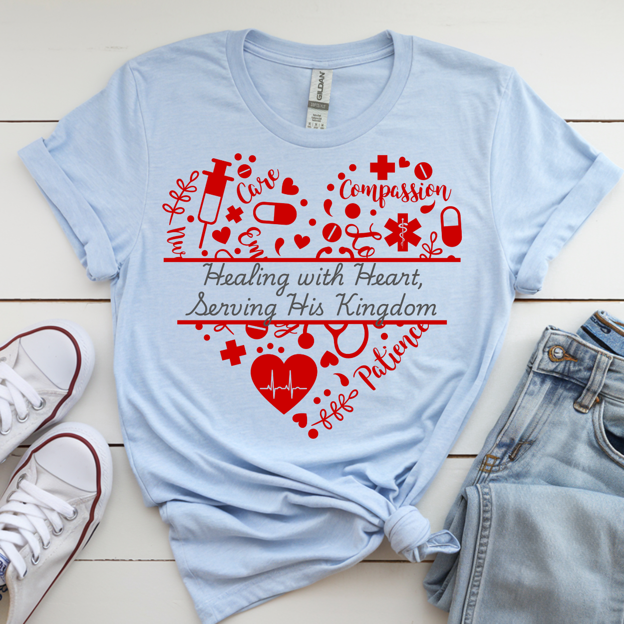“Healing with Heart, Serving His Kingdom” Tee