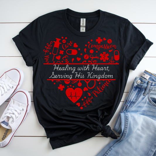 “Healing with Heart, Serving His Kingdom” Tee