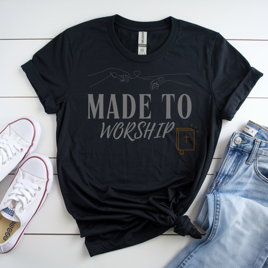 “Made to Worship” Christian Tee