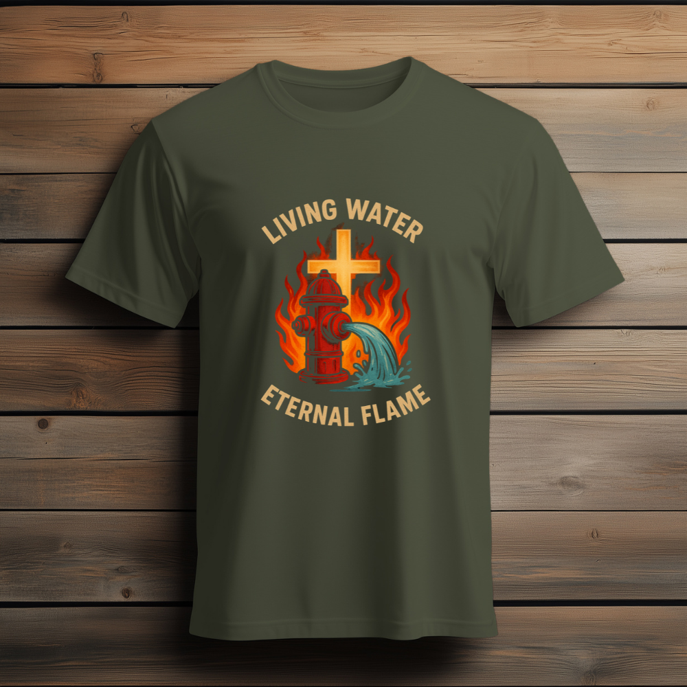 Living Water, Eternal Flame Firefighter Tee