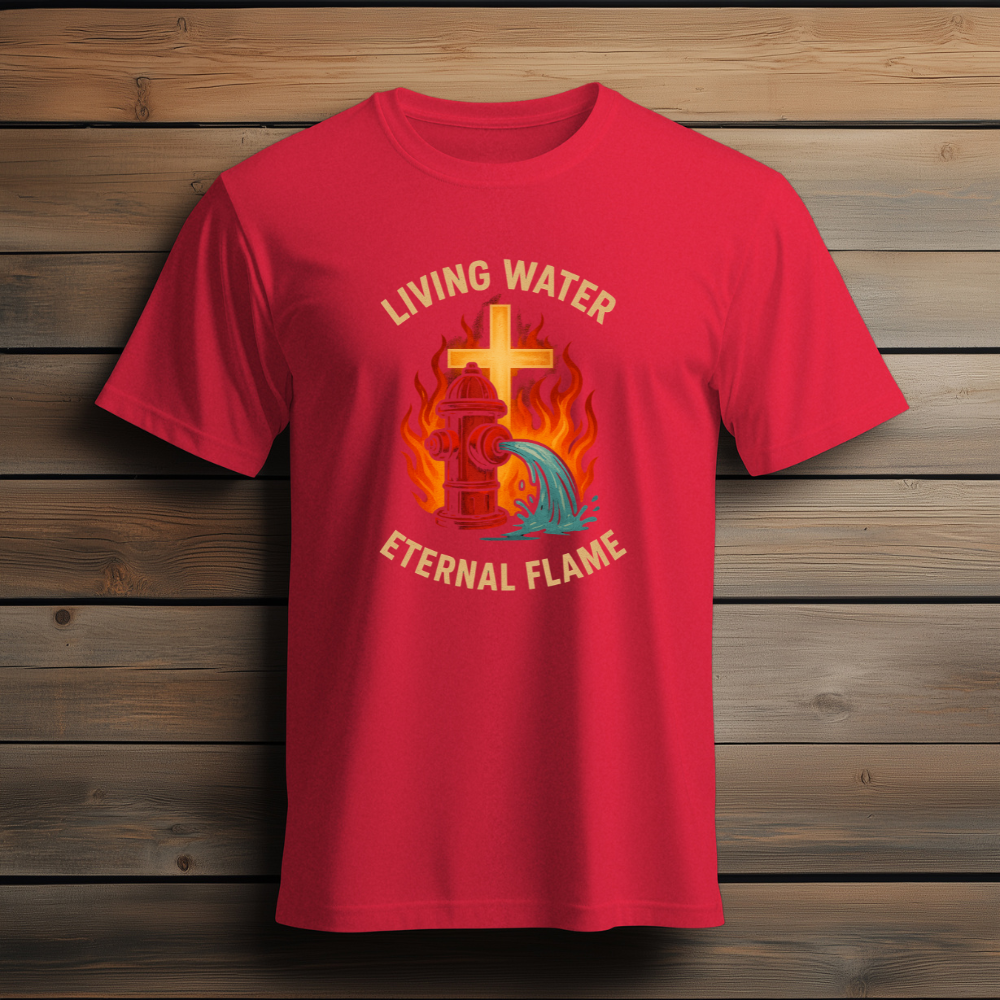 Living Water, Eternal Flame Firefighter Tee