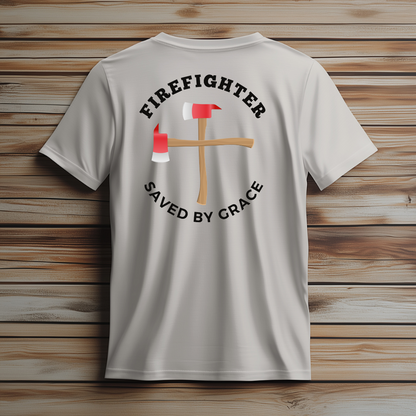Firefighter saved by grace tee