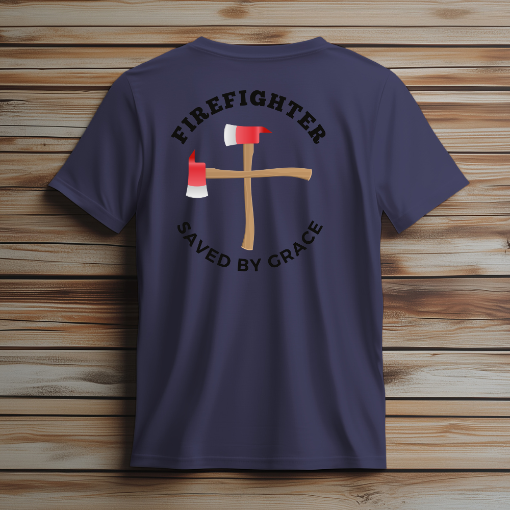 Firefighter saved by grace tee