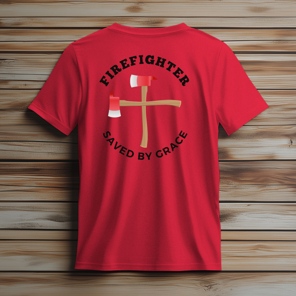 Firefighter saved by grace tee