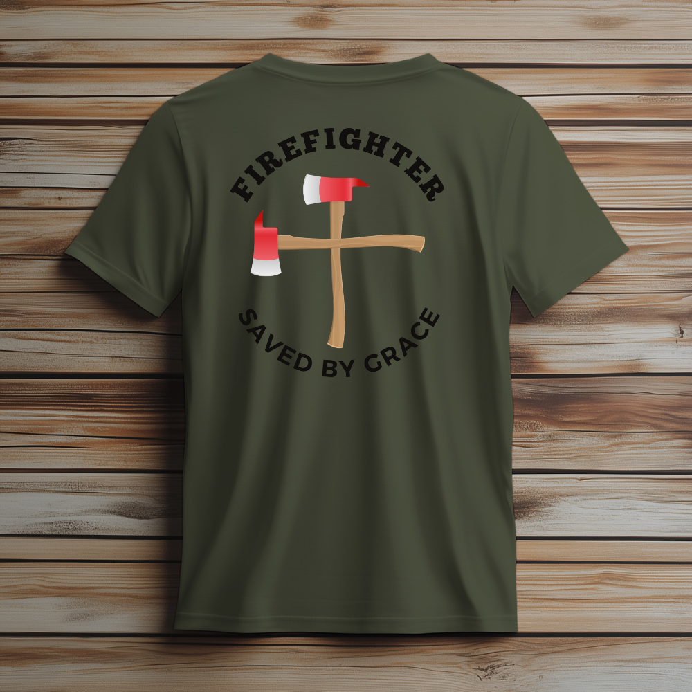 Firefighter saved by grace tee