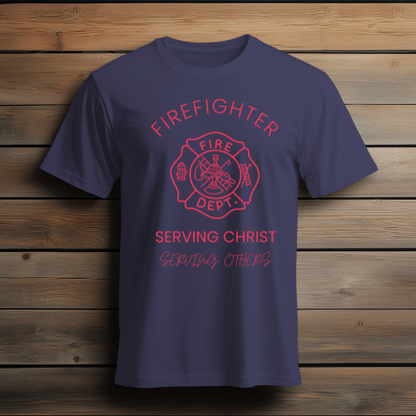 Christian Firefighter Faith & Courage T-Shirt