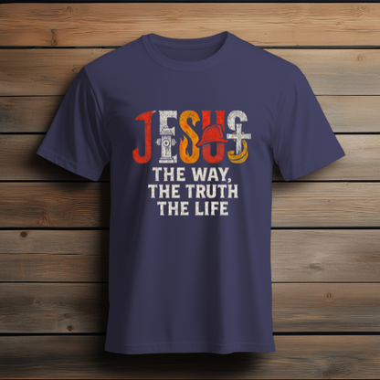 🔥 Jesus – The Way, The Truth, The Life | Firefighter Faith Tee