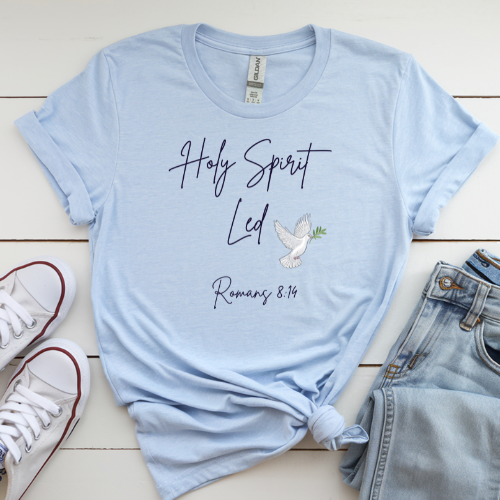Holy Spirit Led – Romans 8:14 Faith Tee