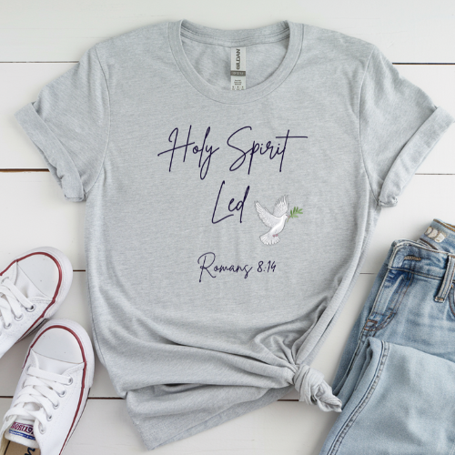 Holy Spirit Led – Romans 8:14 Faith Tee