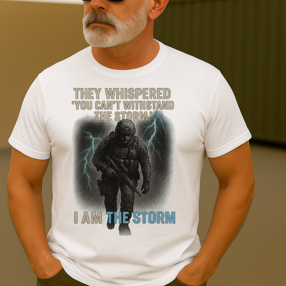 “I Am The Storm” Christian Veteran T-Shirt ⚔️✝️