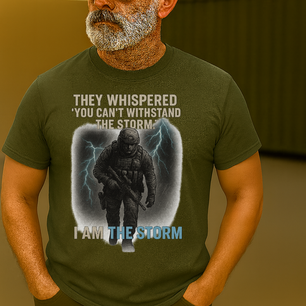 “I Am The Storm” Christian Veteran T-Shirt ⚔️✝️