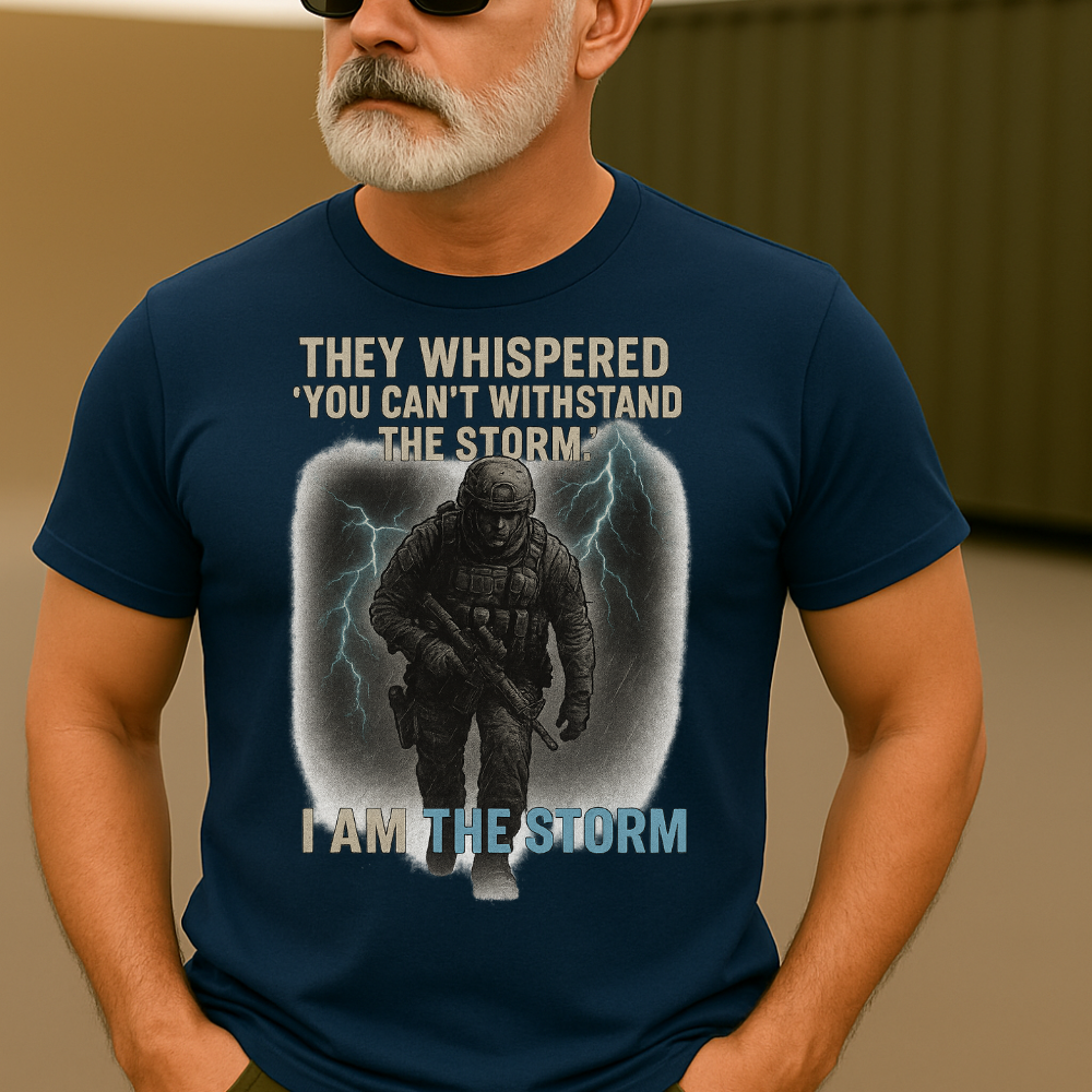 “I Am The Storm” Christian Veteran T-Shirt ⚔️✝️
