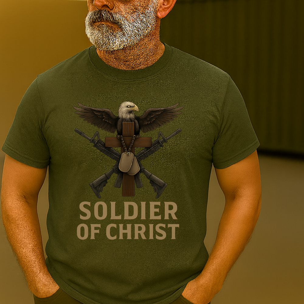 Soldier of Christ  Christian Army Veteran T-Shirt