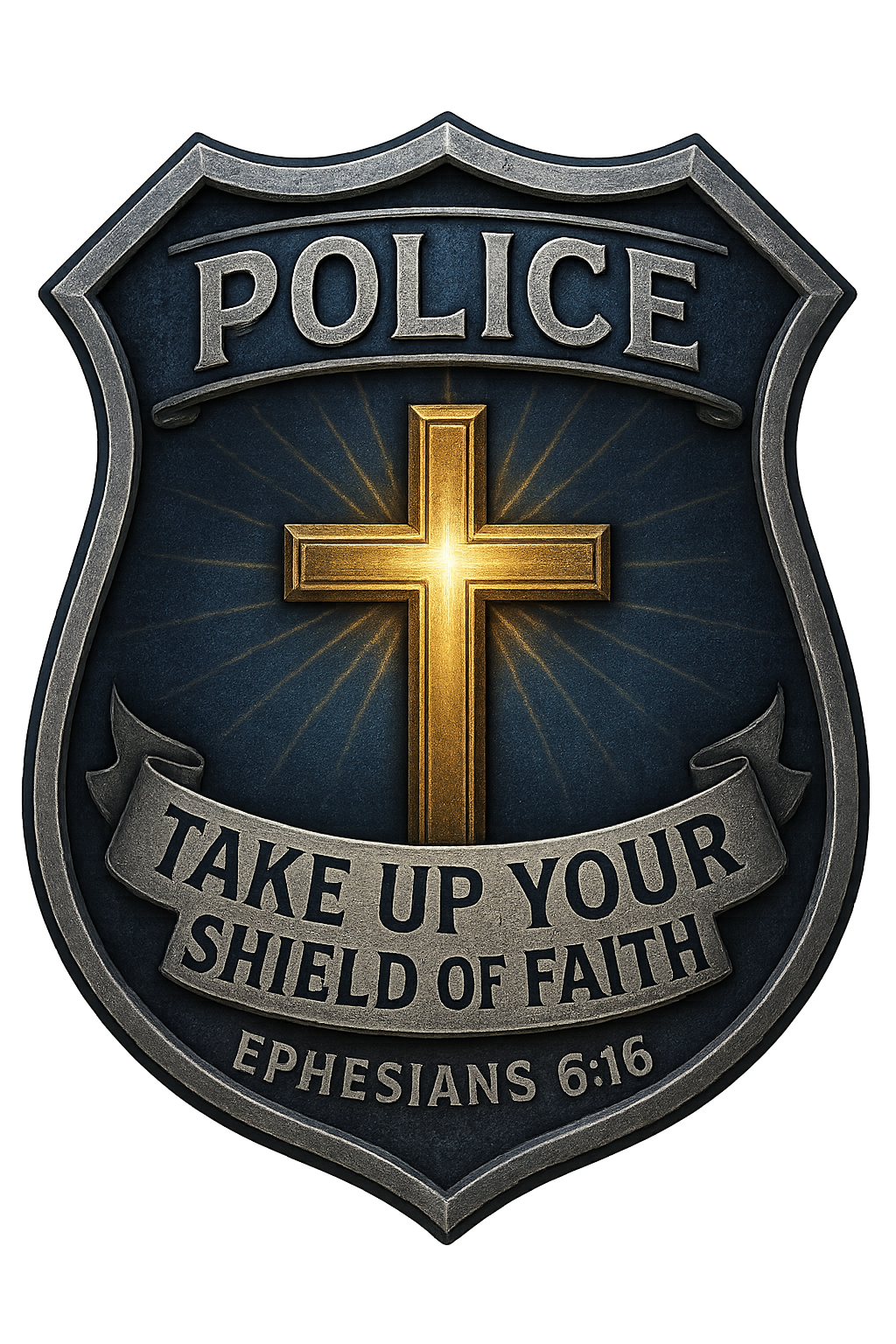 “Take Up the Shield of Faith” Police Officer T-Shirt – Ephesians 6:16