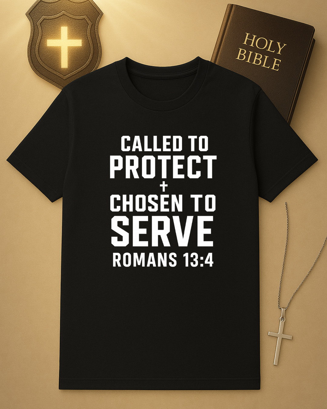 Called to Protect + Chosen to Serve” T-Shirt – Romans 13:4