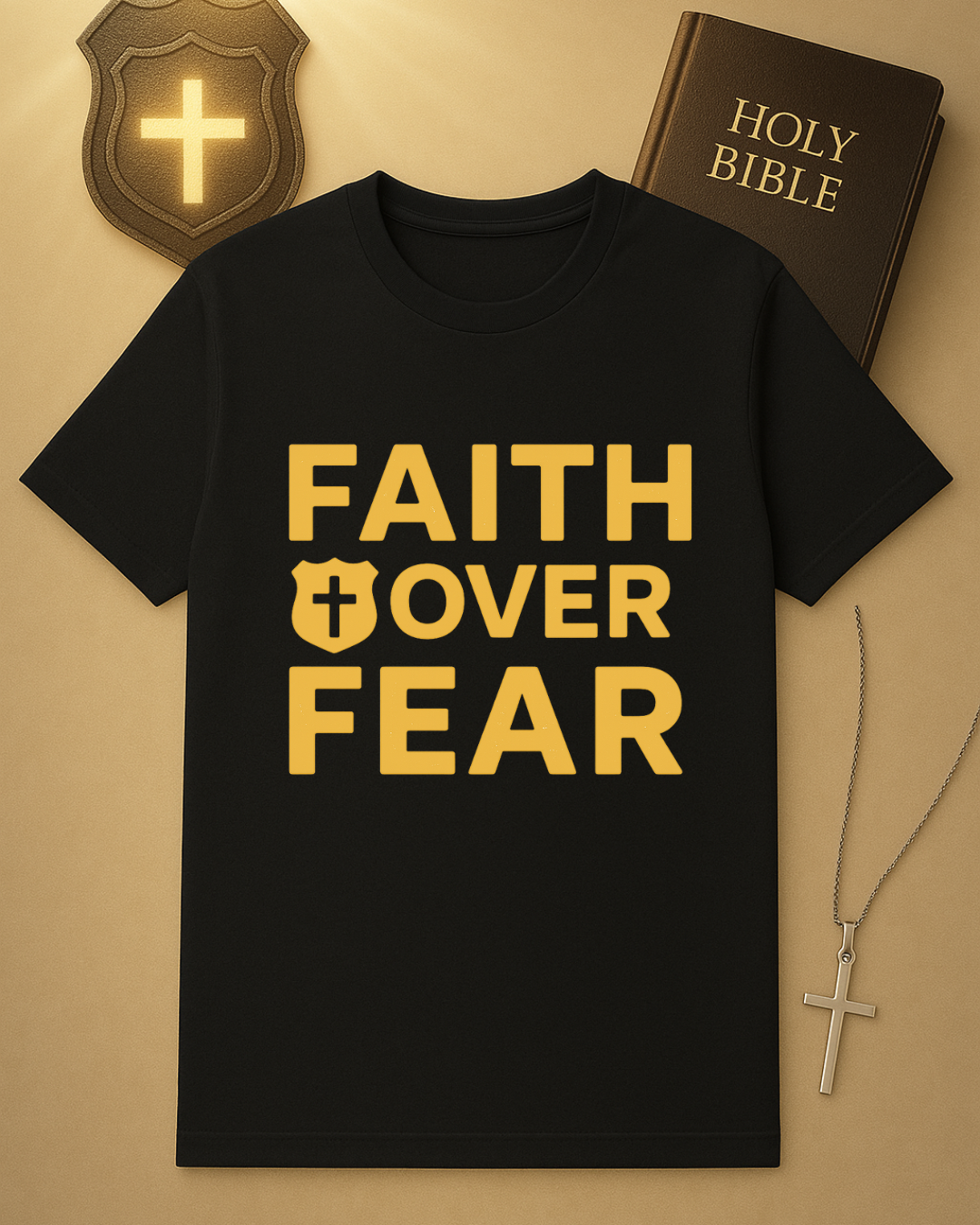Faith Over Fear” Police Officer T-Shirt