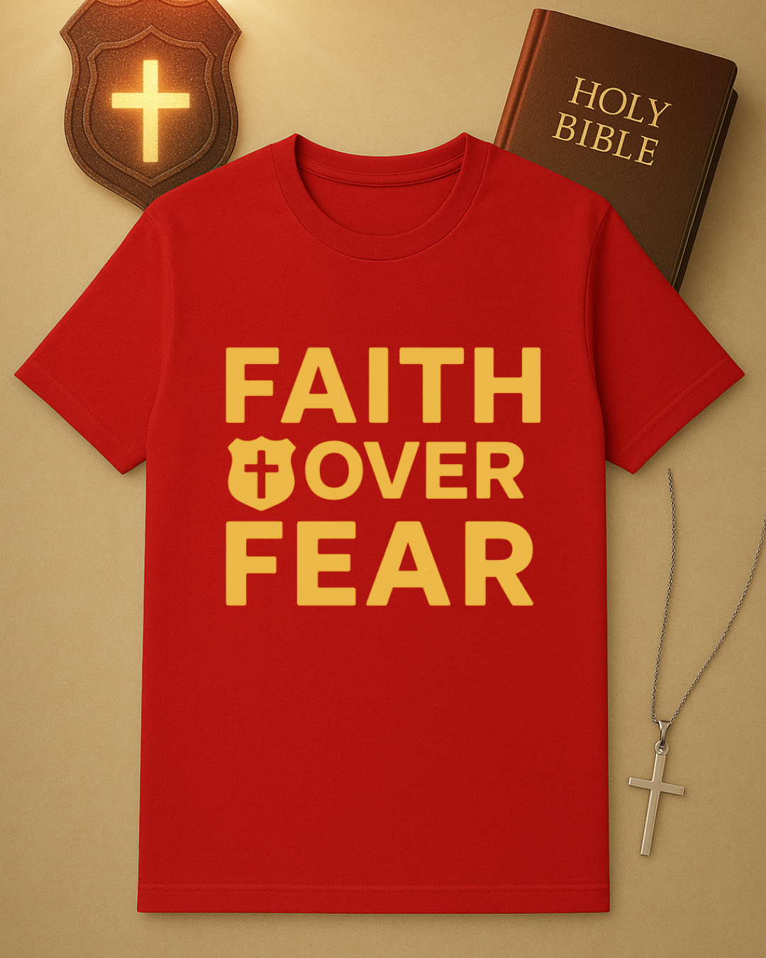 Faith Over Fear” Police Officer T-Shirt