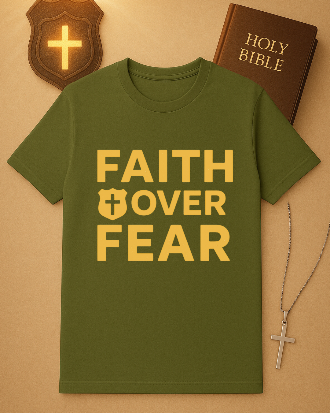 Faith Over Fear” Police Officer T-Shirt