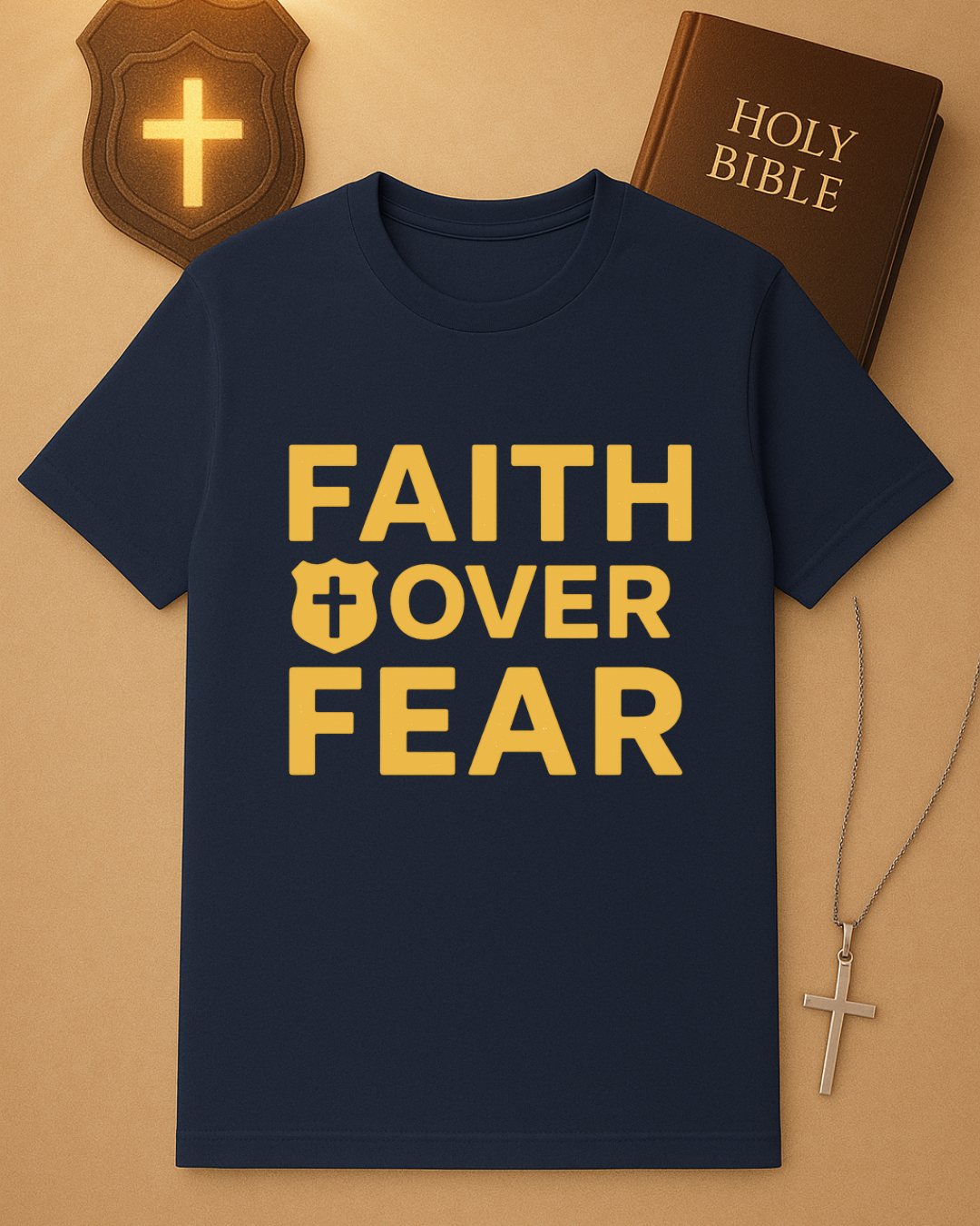Faith Over Fear” Police Officer T-Shirt
