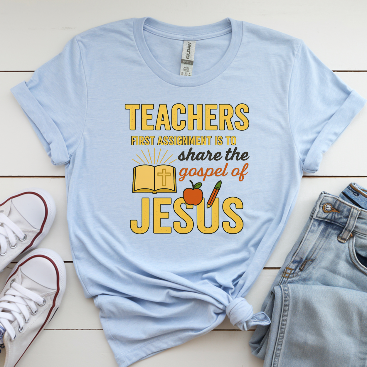 Teacher’s First Assignment: Share the Gospel of Jesus Christ Tee – Faithful Educator Apparel