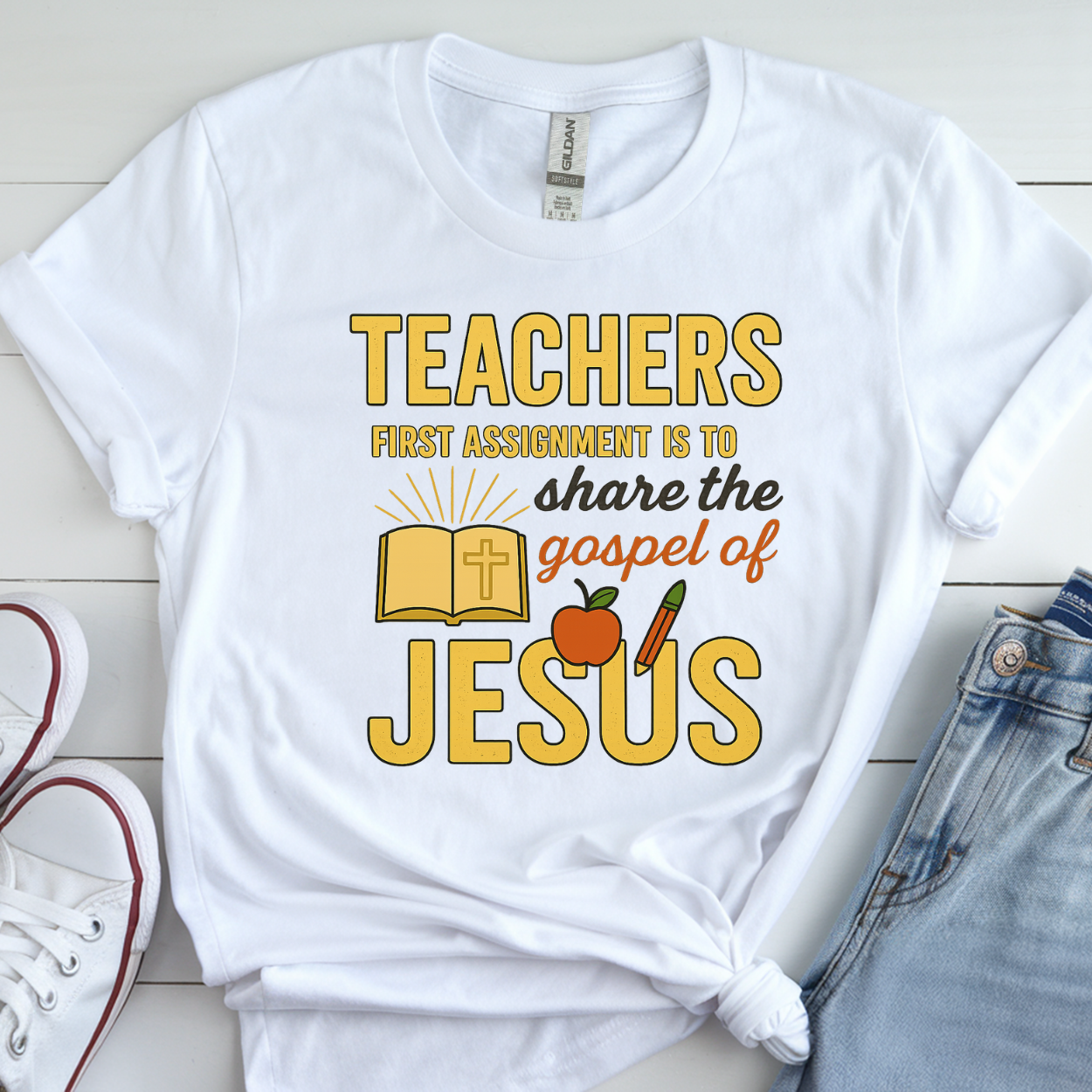 Teacher’s First Assignment: Share the Gospel of Jesus Christ Tee – Faithful Educator Apparel