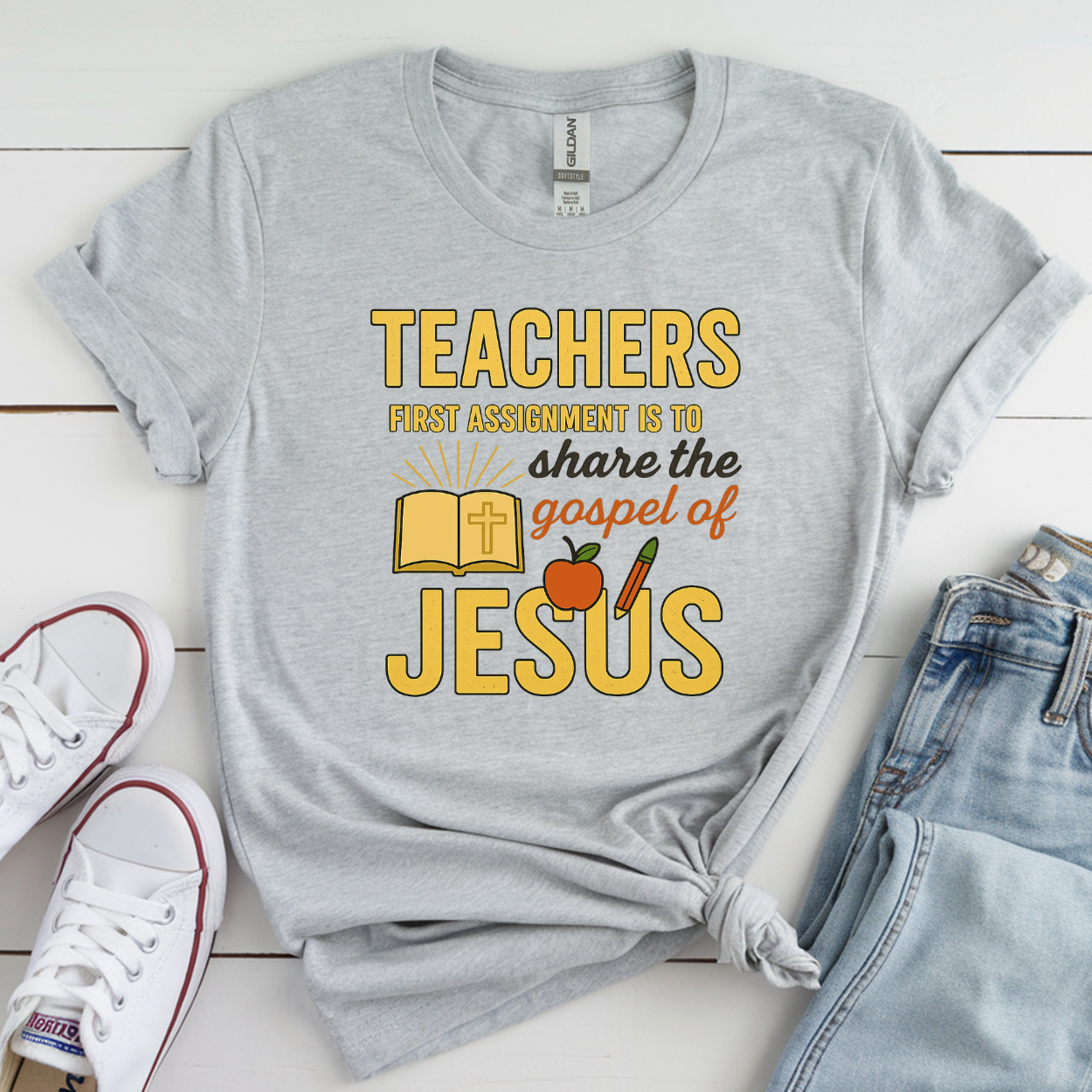 Teacher’s First Assignment: Share the Gospel of Jesus Christ Tee – Faithful Educator Apparel