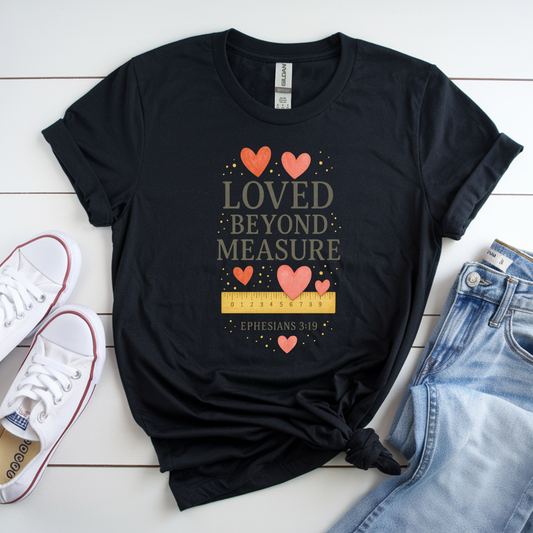 Love Beyond Measure Tee – Ephesians 3:19 Christian Faith Shirt