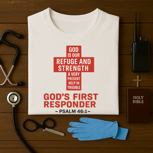 God’s First Responder – Psalm 46:1 Tee