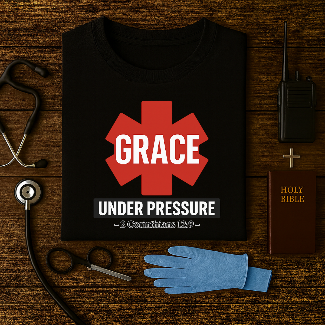 Grace Under Pressure – Christian First Responder Tee