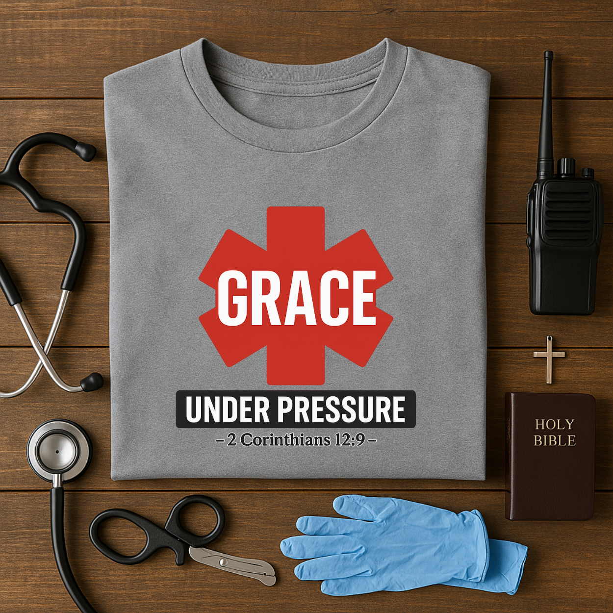 Grace Under Pressure – Christian First Responder Tee