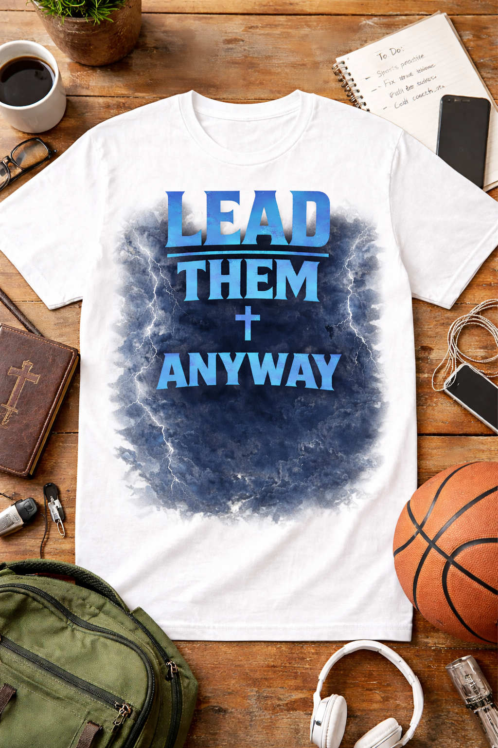 Lead Them Anyway T-Shirt — Inspirational Christian Leadership Tee